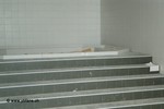 Treppe zum Whirlpool in der Mannschaftskabine